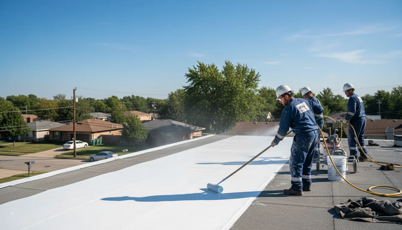Commercial roof coating in Dana, IL near me